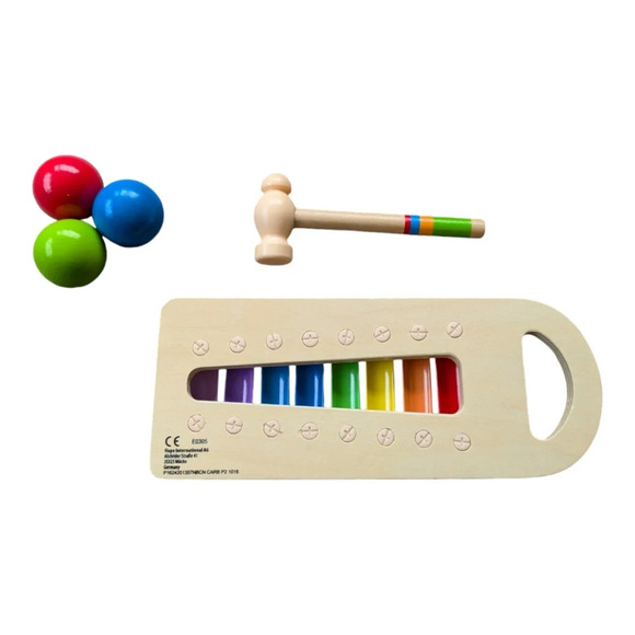 Hape Pound & Tap Bench with Slide Out Xylophone - Picture 5 of 14